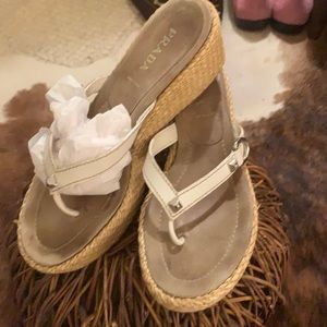 Prada platform flip flops